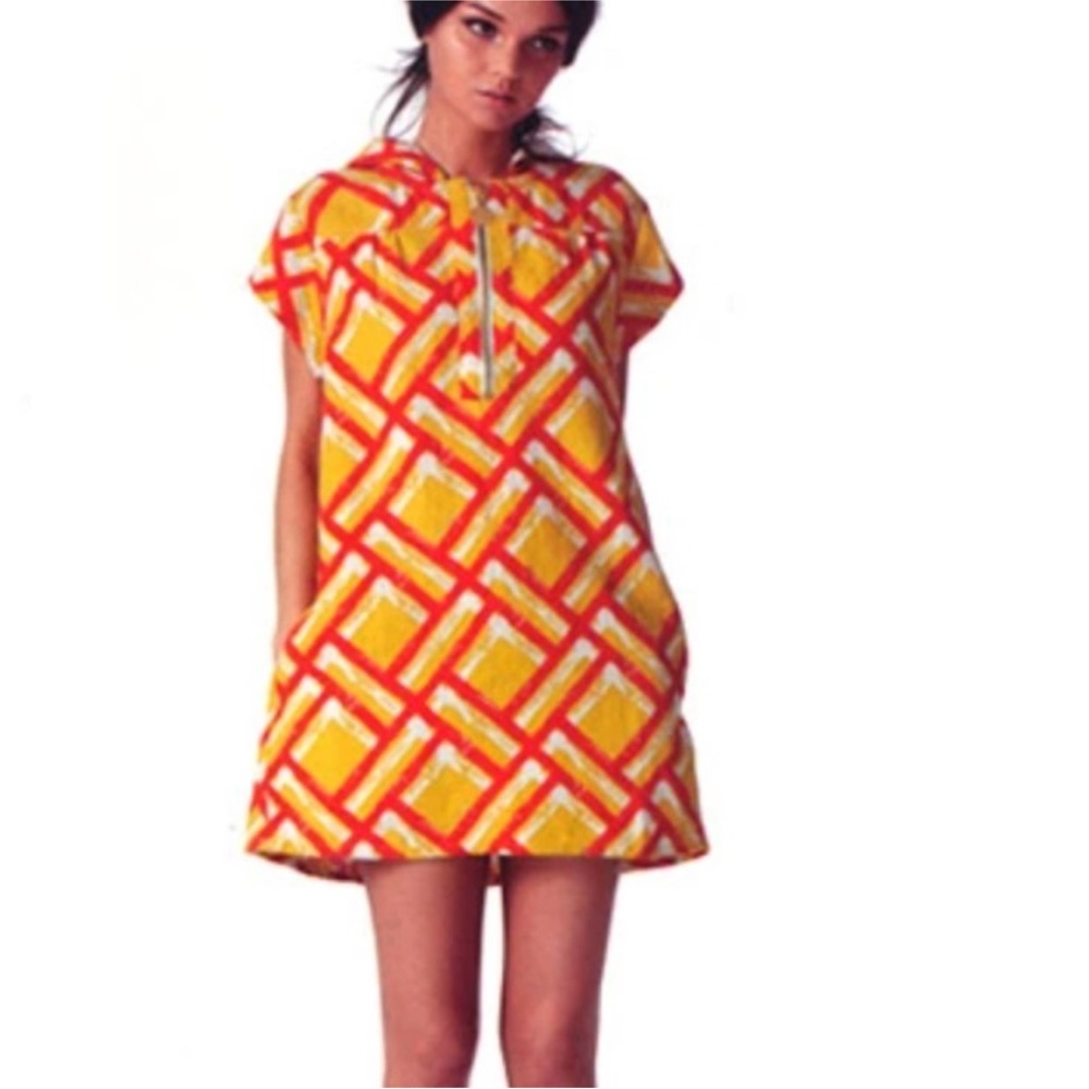 Tracy Feith for Target Mini Mod Yellow Orange Dress Size XS‎